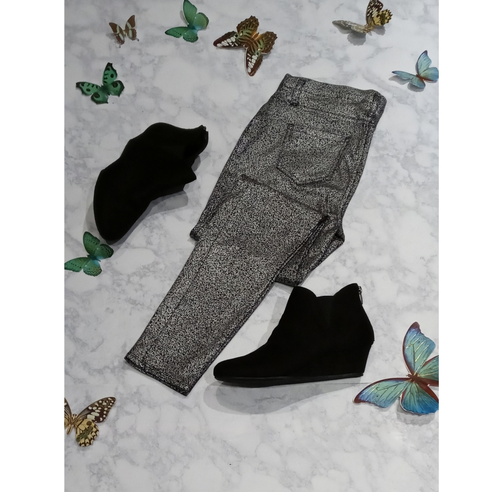 FADED GLOR JEANS PANTS BLACK / SYLVER SIZE M(8-10)